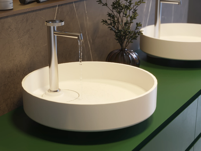 OYSTER - Countertop round washbasin _ MOMA Design